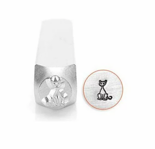 Sitting Cat 6mm Design Stamp for Metal Stamping by ImpressArt