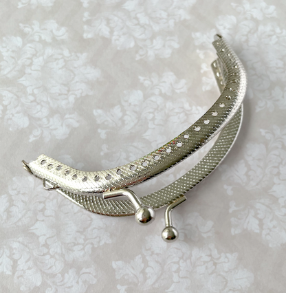 Silver Purse Frame with Asymmetrical Clasp