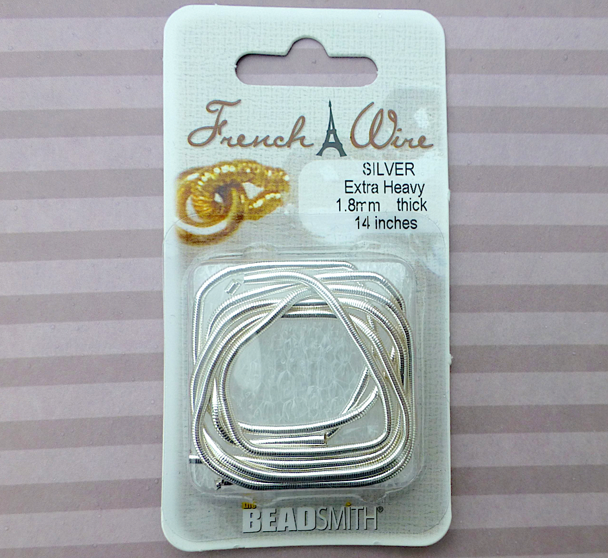 1.8mm French Wire Silver Colour Gimp Bullion Wire