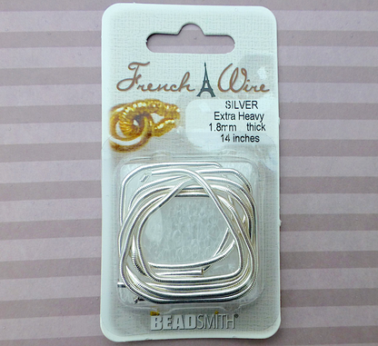 1.8mm French Wire Silver Colour Gimp Bullion Wire