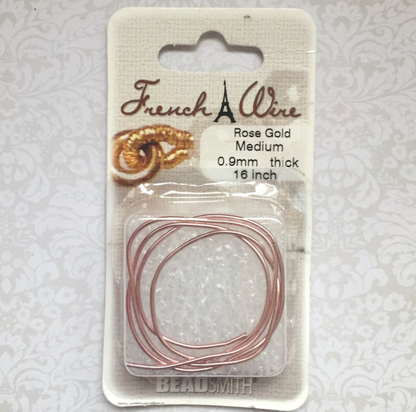0.9mm Fine French Wire Rose Gold Colour Gimp Bullion Wire