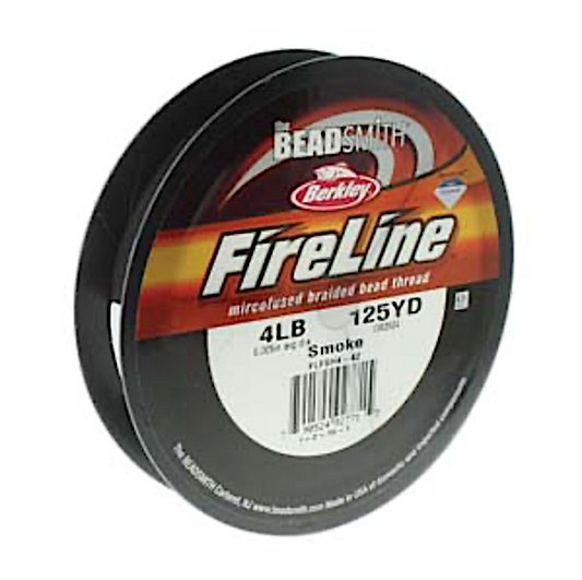 FireLine 4lb Smoke Grey Size B Beading Thread 125 yds