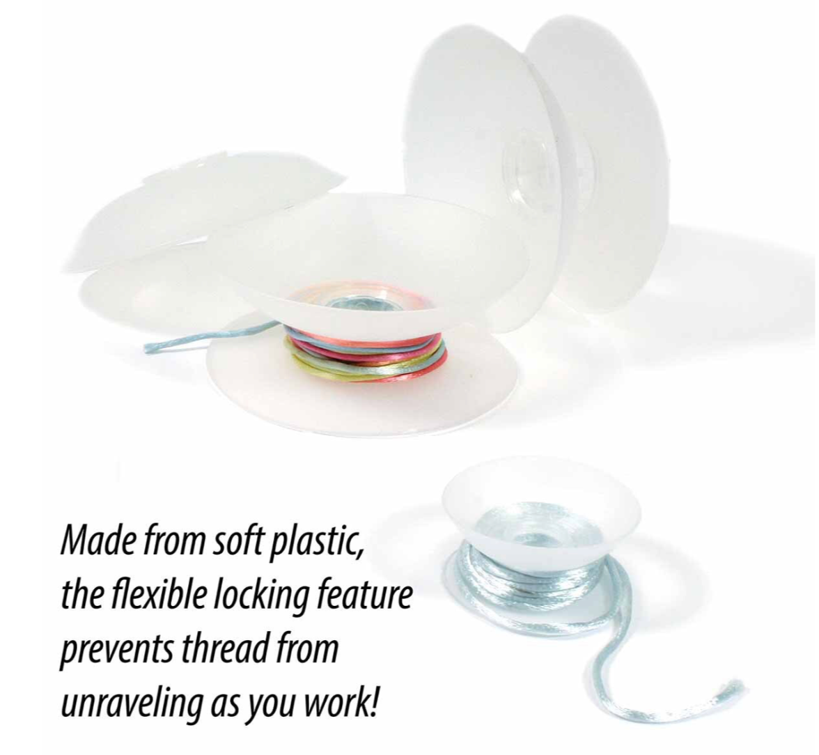 Large 67 mm Kumihimo Silicone Bobbins Pack of 2