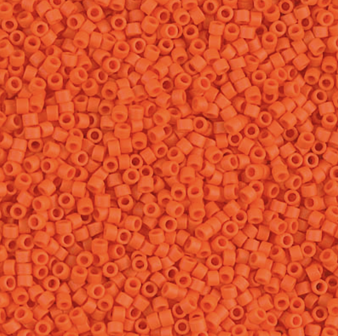 Matte Opaque Orange DB752 Miyuki Delica 11/0 Japanese Cylinder Beads 10 grams