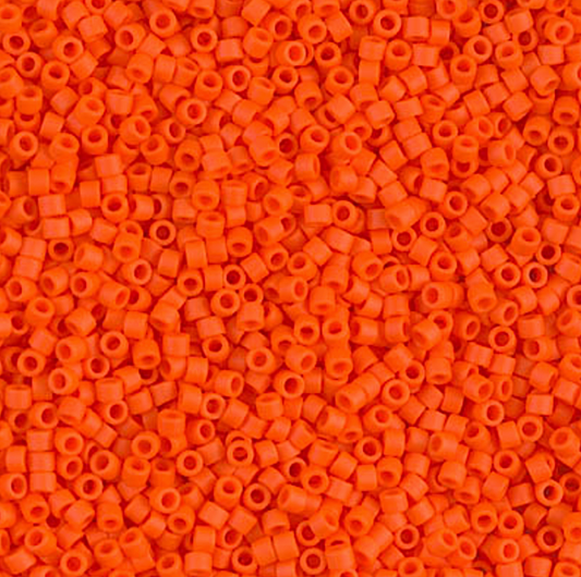 Matte Opaque Orange DB752 Miyuki Delica 11/0 Japanese Cylinder Beads 10 grams