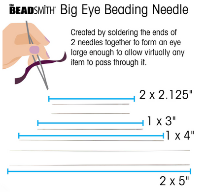 Big Eye Beading Needles by Beadsmith Six Pack Assorted Sizes