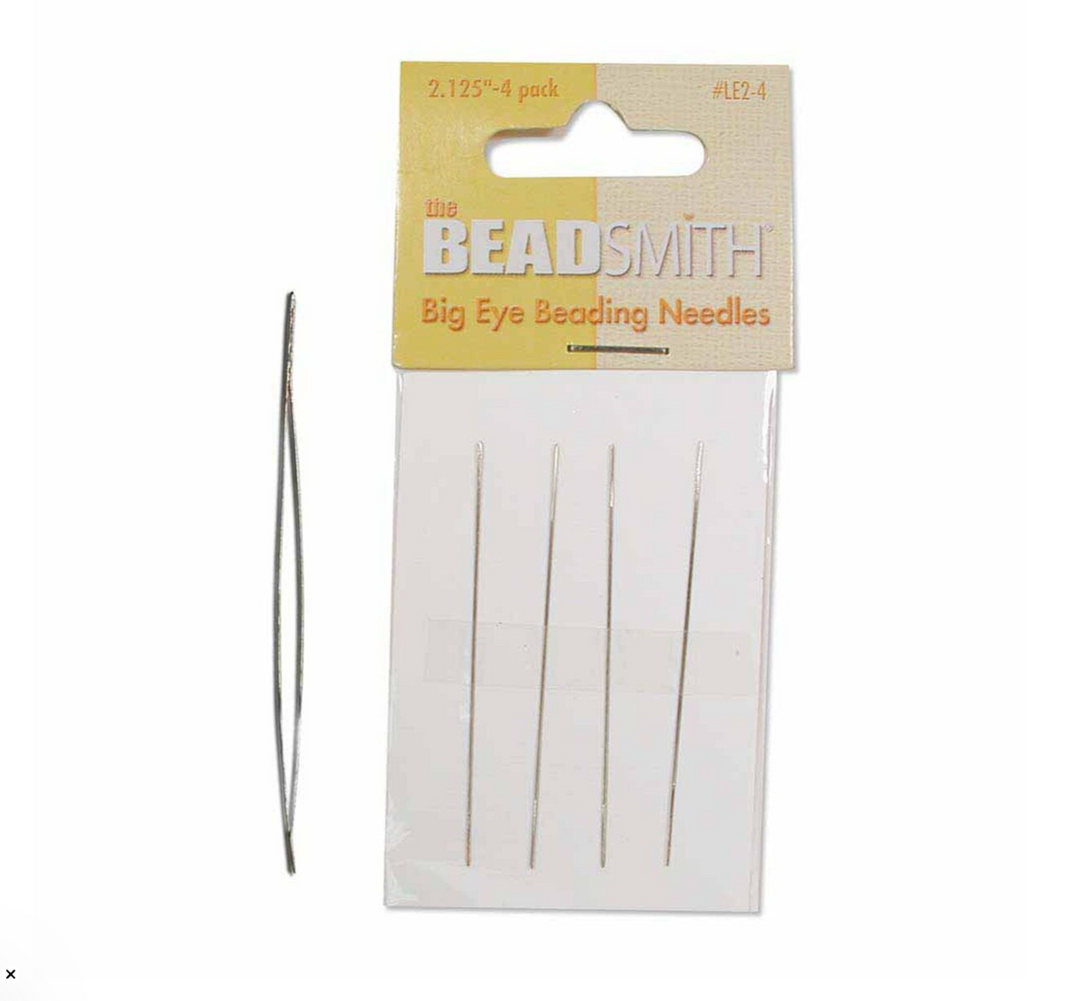 Big Eye Beading Needles 5.5 cm Pack of 4