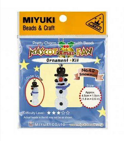 Snowman Beading Kit Mascot Children Craft Kit by Miyuki