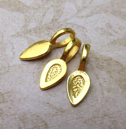 Gold Colour Glue on Bail Eye - Pack of 20