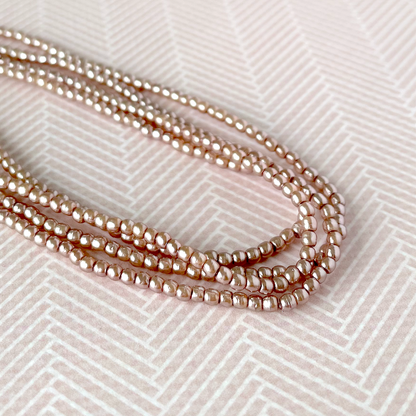 Light Amethyst Round Czech Glass Pearls 2mm Strand of 150 beads