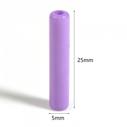 Acrylic Cylinder Beads 25 mm Mix Colour - Pack of 50