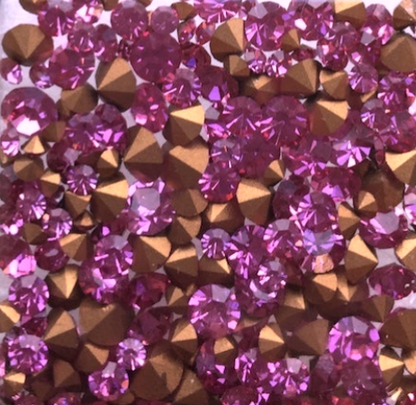 Rose Preciosa Chaton Rhinestones - 5 Grams of Mix Sizes