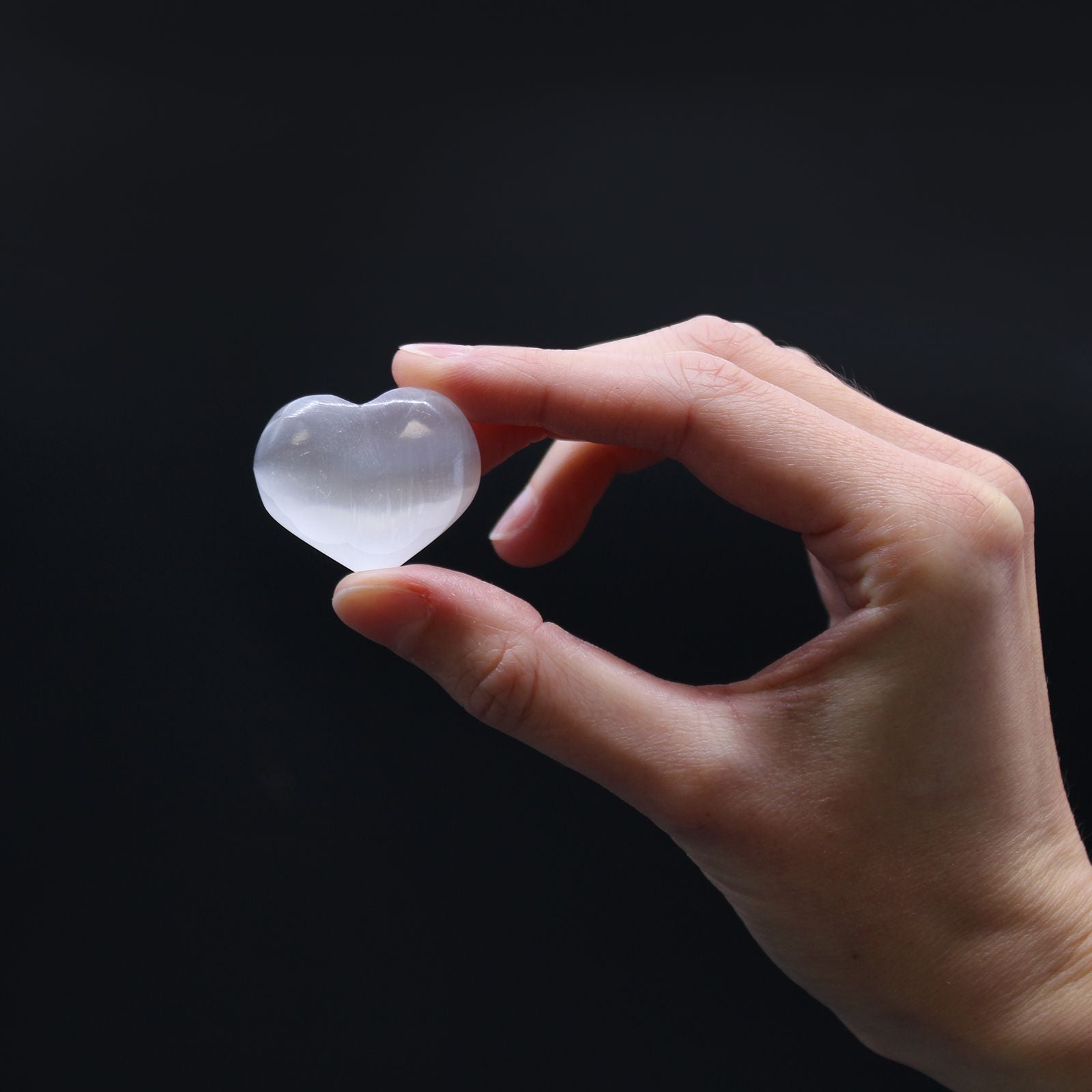 Selenite Heart - 3 cm