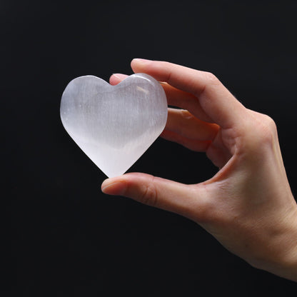 Selenite Heart - 7 cm