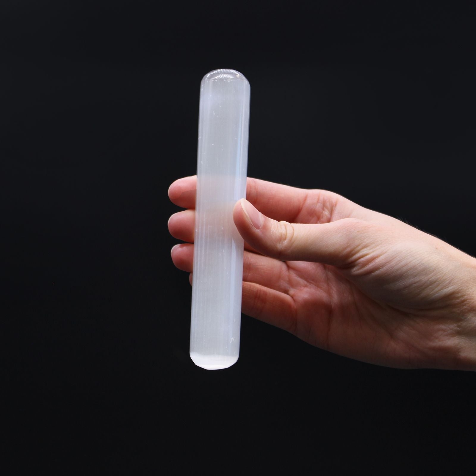 Selenite Wand 16 cm Round Both Ends