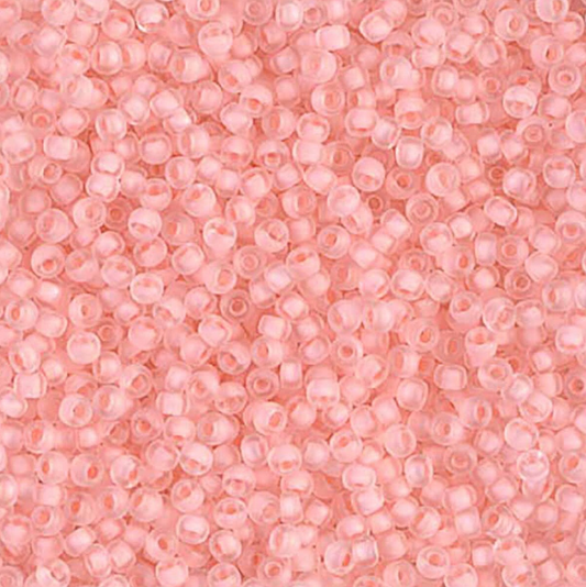 Semi Matte Baby Pink Lined Crystal  11-1934 Miyuki 11/0 Round Japanese Seed Beads 20 grams