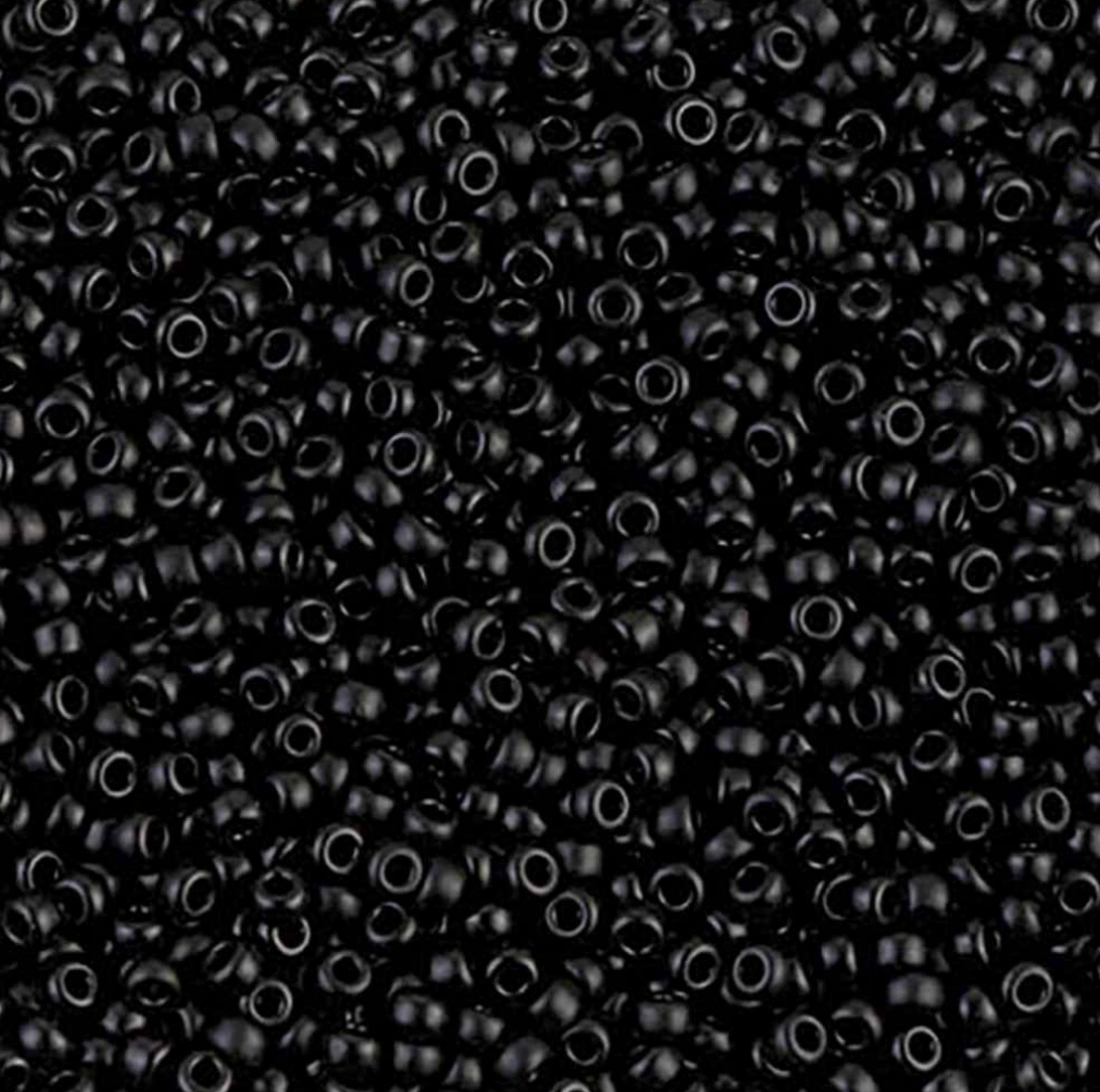 Semi Matte Black 11-0401SF Miyuki 11/0 Round Japanese Seed Beads 20 grams