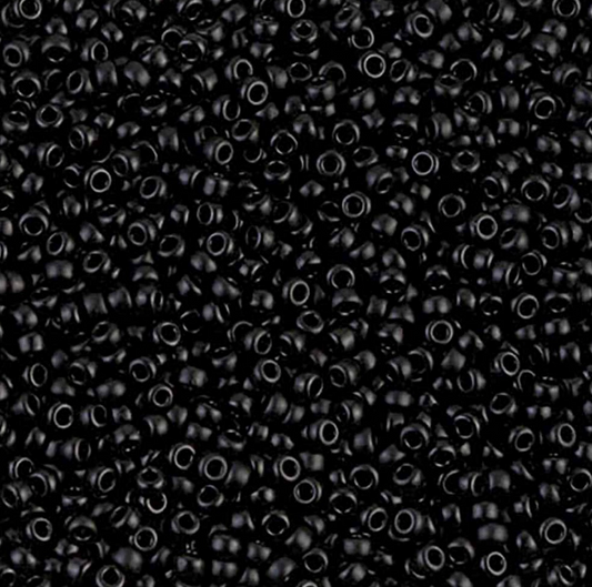 Semi Matte Black 11-0401SF Miyuki 11/0 Round Japanese Seed Beads 20 grams