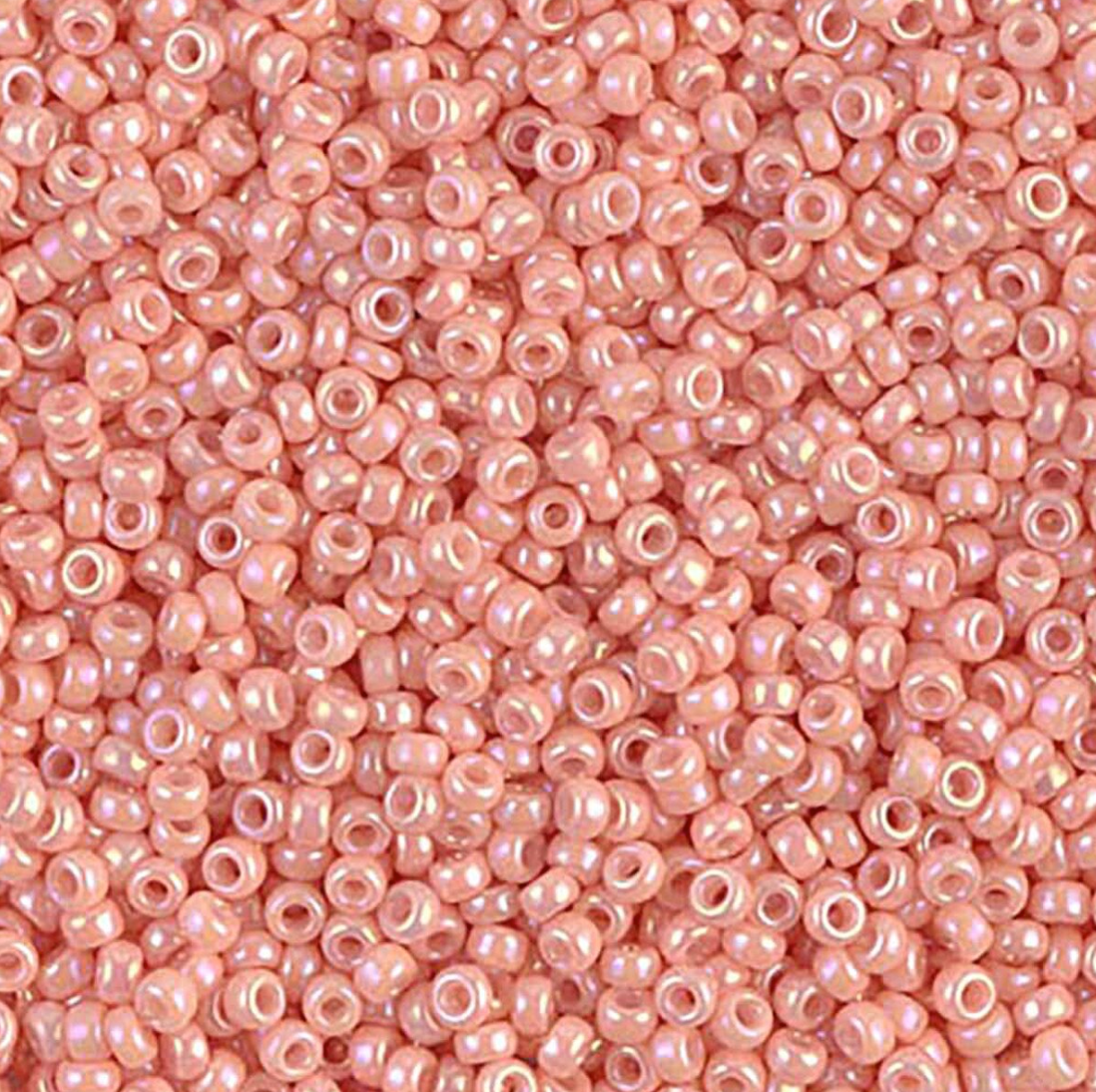 Semi Matte Opaque Salmon 11-0596 Miyuki 11/0 Round Japanese Seed Beads 20 grams
