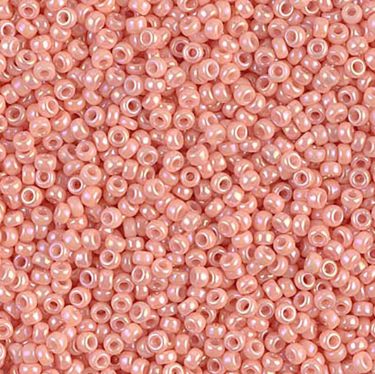 Semi Matte Opaque Salmon 11-0596 Miyuki 11/0 Round Japanese Seed Beads 20 grams