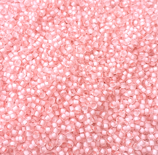 Semi Matte Pale Pink Lined Crystal 11-1923 Miyuki 11/0 Round Japanese Seed Beads 20 grams
