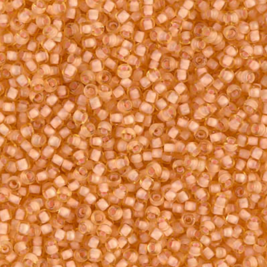 Semi Matte Peach Lined Light Topaz 11-1922 Miyuki 11/0 Round Japanese Seed Beads 20 grams