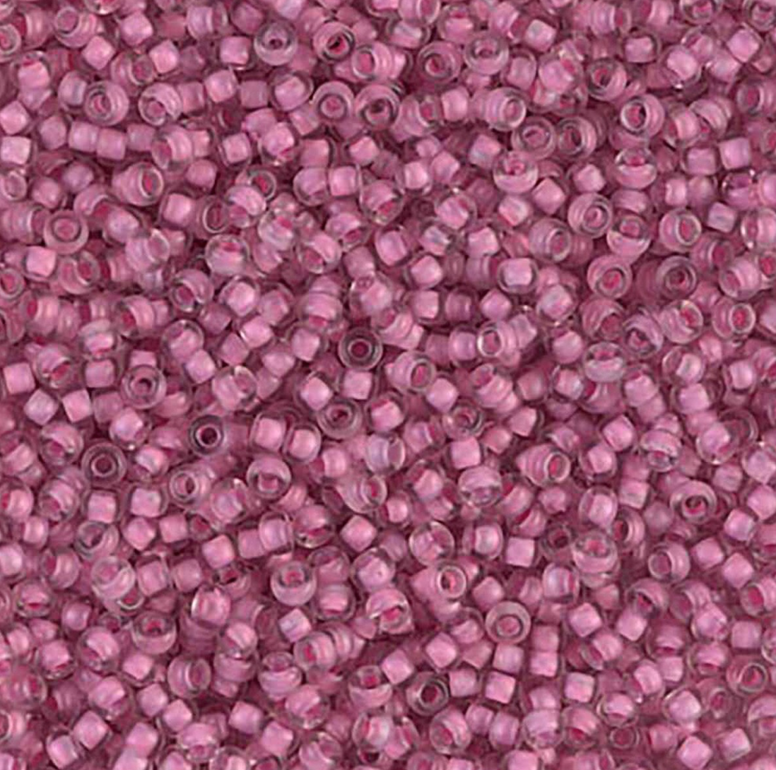Semi Matte Rose Lined Crystal 11-1931 Miyuki 11/0 Round Japanese Seed Beads 20 grams