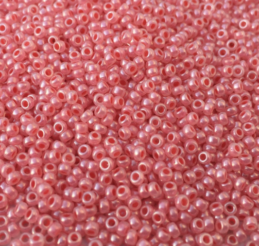 Semi Matte Salmon Lined Opal 11-2345 Miyuki 11/0 Round Japanese Seed Beads 20 grams