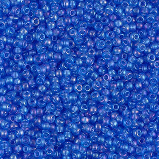 Semi Matte Sapphire AB 11-0150SFR Miyuki 11/0 Round Japanese Seed Beads 20 grams