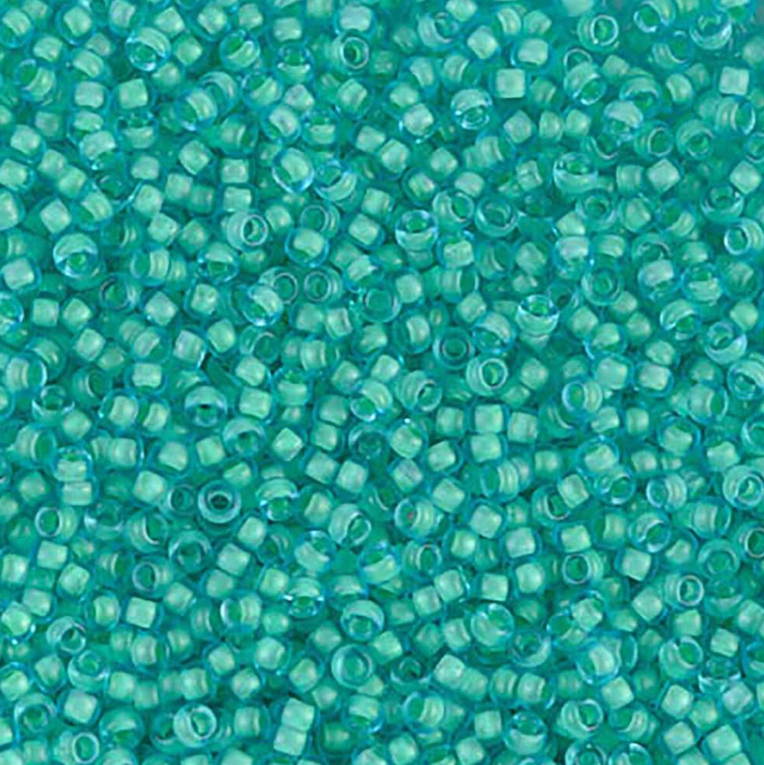 Semi Matte Seafoam Lined Aqua 11-1927 Miyuki 11/0 Round Japanese Seed Beads 20 grams