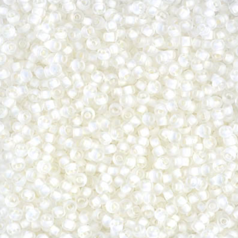 Semi Matte White Lined Crystal 11-1920 Miyuki 11/0 Round Japanese Seed Beads 20 grams