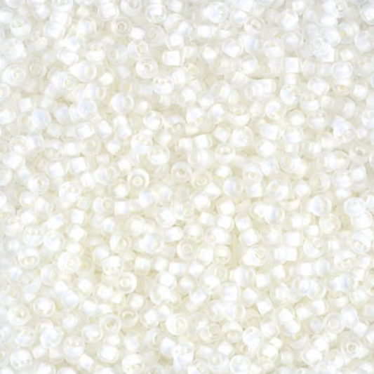 Semi Matte White Lined Crystal 11-1920 Miyuki 11/0 Round Japanese Seed Beads 20 grams