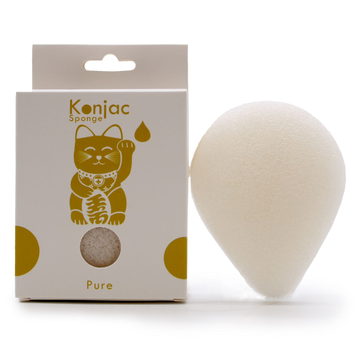 Sensitive Skin Natural Teardrop Konjac Sponge