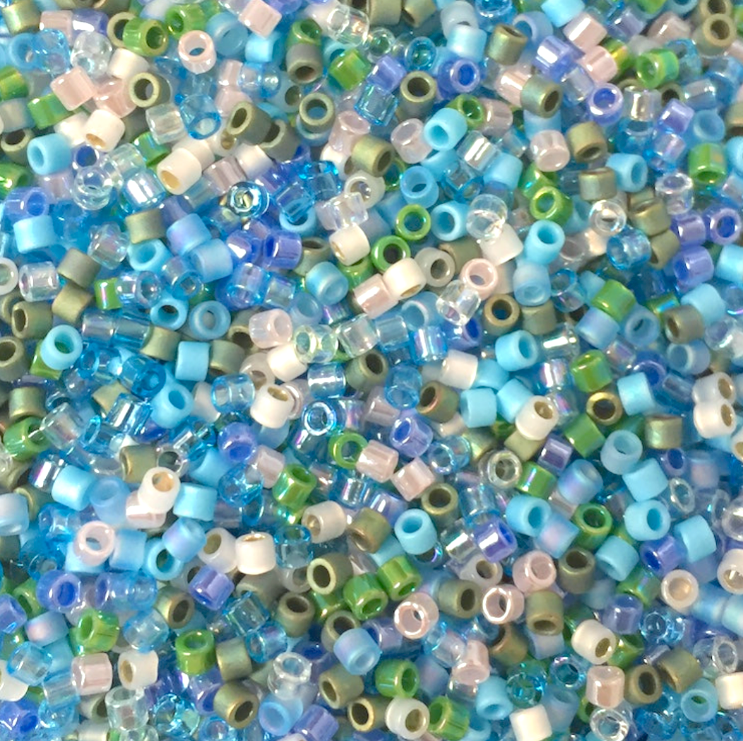 Serenity Mix DBM-MIX08 Miyuki Delica 10/0 Japanese Cylinder Beads 10 grams
