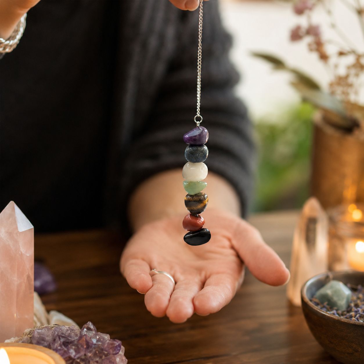 Seven Tumble Chakra Souls Aligning Pendulum
