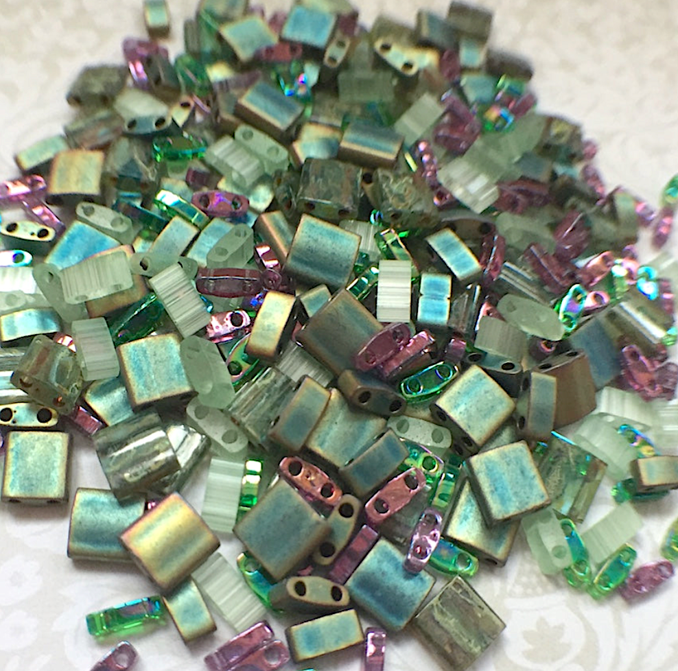 Sherwood Forest Assorted Colours and Sizes of Tila Beads 8 grams