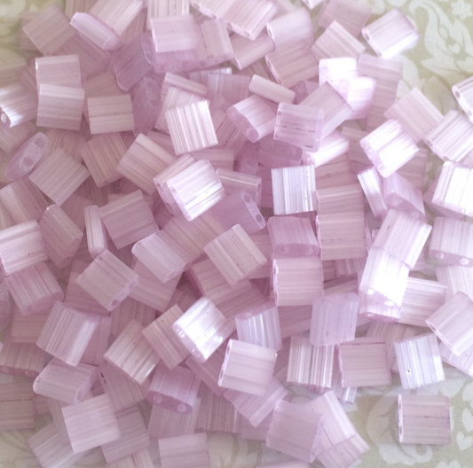 Silk Pale Lavender Miyuki Tila Beads 8 grams
