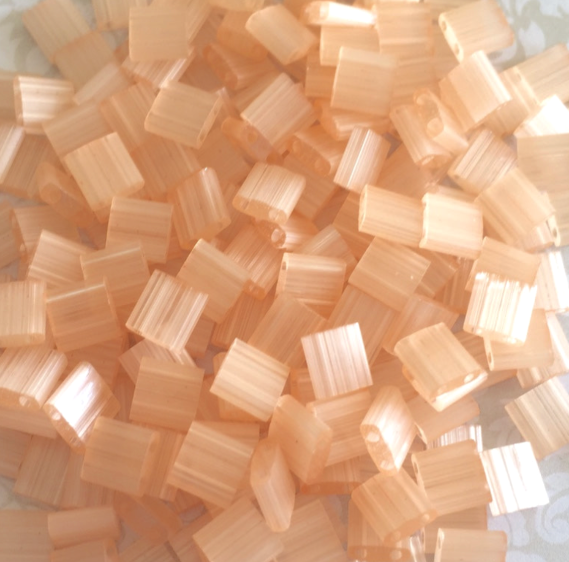 Silk Pale Light Coral Miyuki Tila Beads 8 grams