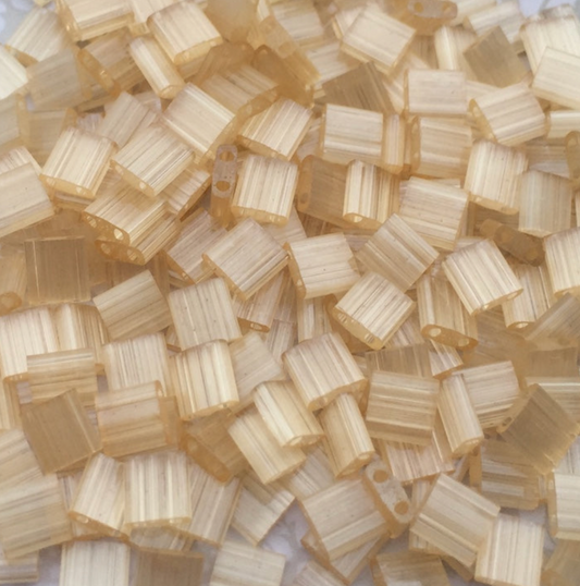 Silk Pale Light Orange Miyuki Tila Beads 8 grams