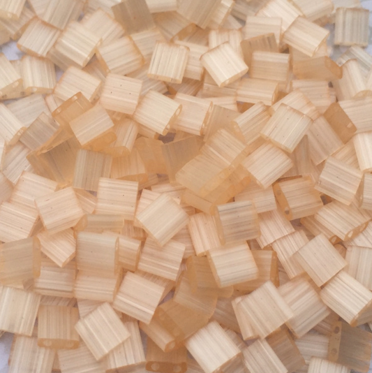 Silk Pale Peach Miyuki Tila Beads 8 grams