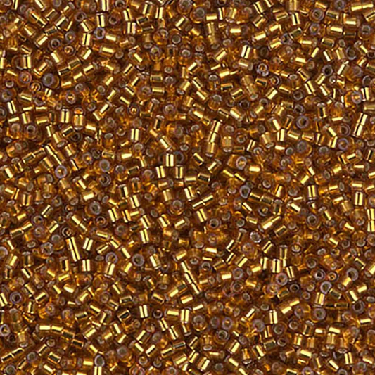 Silver Lined Amber DBS0144 Miyuki Delica 15/0 Japanese Cylinder Beads 7 grams