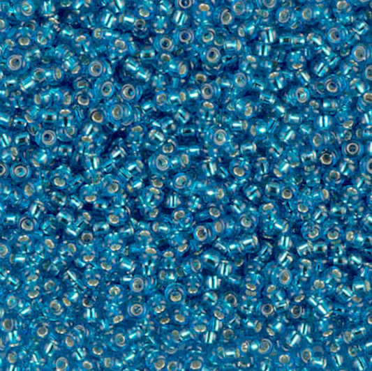 Silver Lined Capri Blue 11-0025 Miyuki 11/0 Round Japanese Seed Beads 20 grams