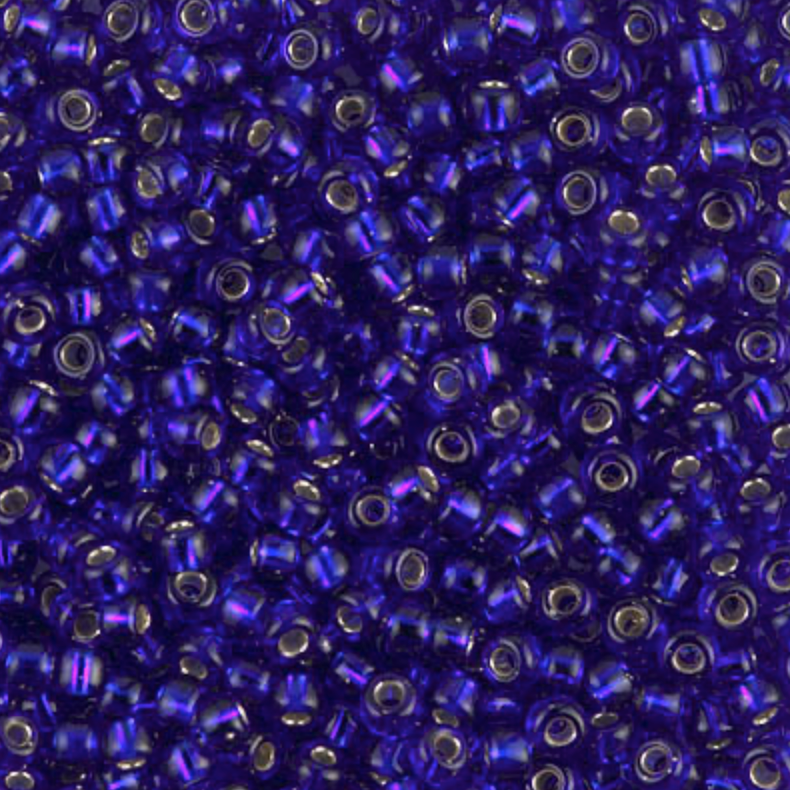 Silver Lined Cobalt 8-0709 Miyuki 8/0 Round Japanese Seed Beads 20 grams
