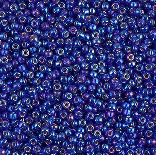 Silver Lined Cobalt AB 11-1020 Miyuki 11/0 Round Japanese Seed Beads 20 grams
