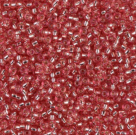Silver Lined Dark Coral Dyed 11-1660 Miyuki 11/0 Round Japanese Seed Beads 20 grams