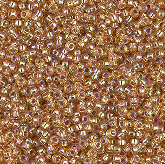 Silver Lined Dark Gold AB 11-1004 Miyuki 11/0 Round Japanese Seed Beads 20 grams