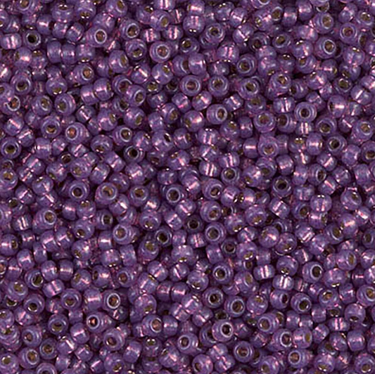 Silver Lined Dark Lilac Duracoat 11-4248 Miyuki 11/0 Round Japanese Seed Beads 20 grams
