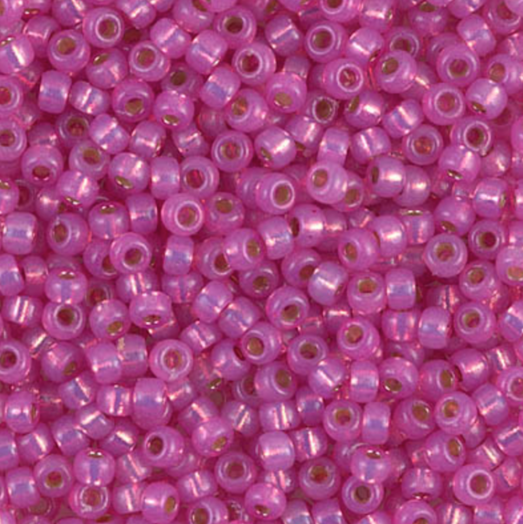 Silver Lined Dusty Rose Duracoat 8-4238 Miyuki 8/0 Round Japanese Seed Beads 20 grams
