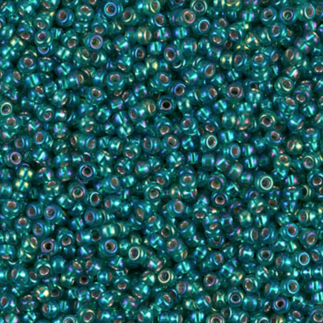 Silver Lined Emerald AB 11-1017 Miyuki 11/0 Round Japanese Seed Beads 20 grams