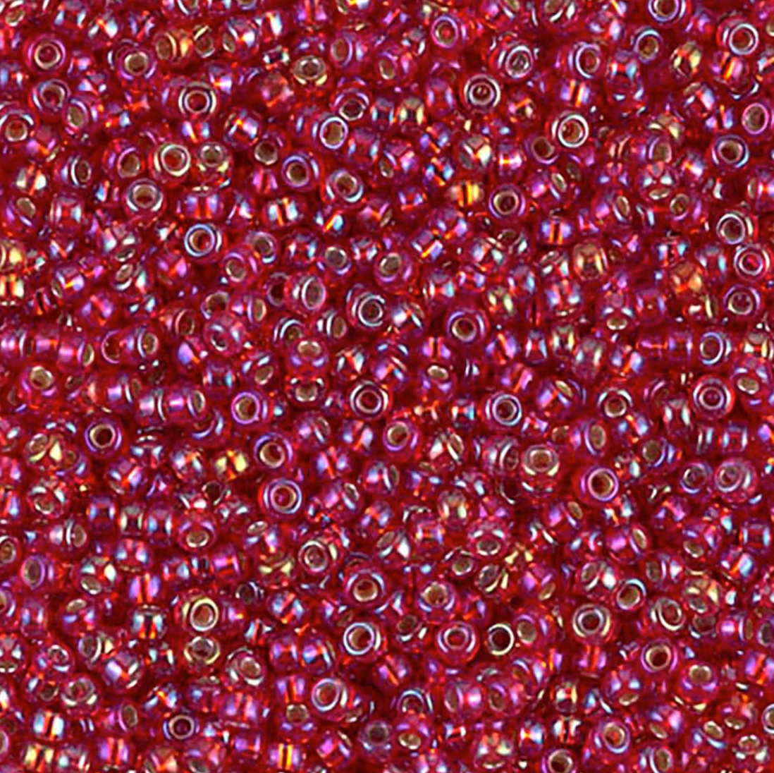 Silver Lined Flame Red AB 11-1010 Miyuki 11/0 Round Japanese Seed Beads 20 grams
